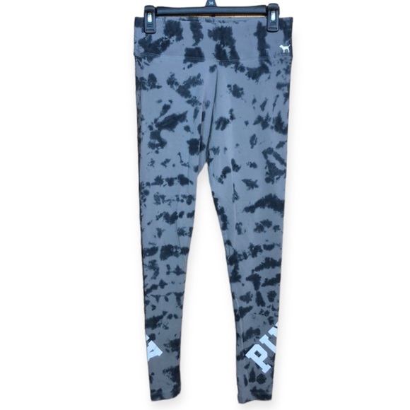 Pink Victoria’s Secret leggings tie dye small pants active wear comfy unique - Picture 1 of 7